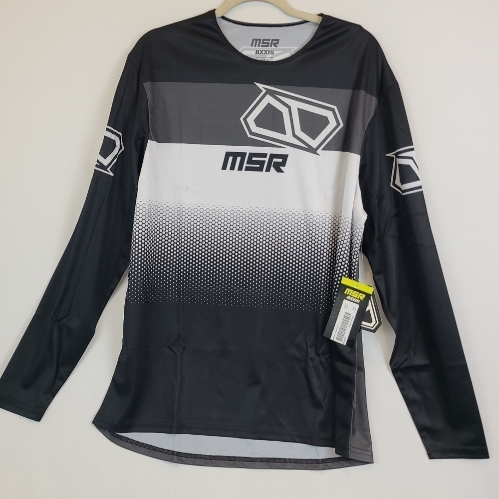 NEW Malcolm Smith Racing MSR Black White Mens Large Jersey Shirt Racing NWT